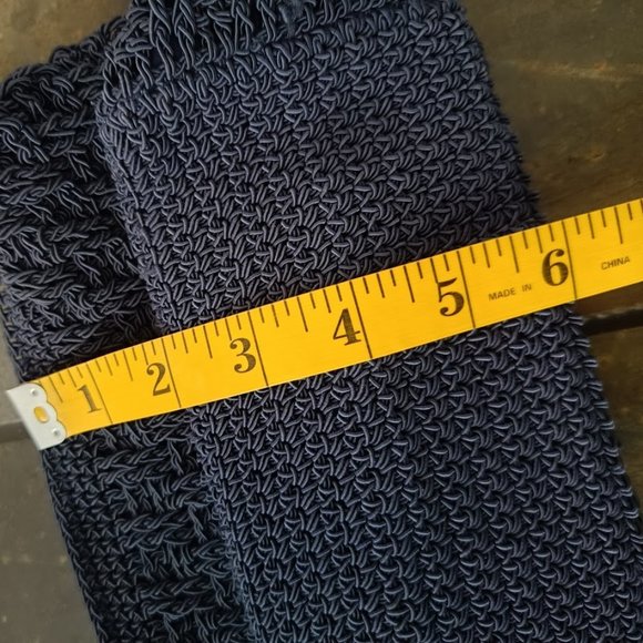 🍀4/$19🍀👜Simons Boho Crochet Navy Blue Mini Bag - Picture 8 of 10